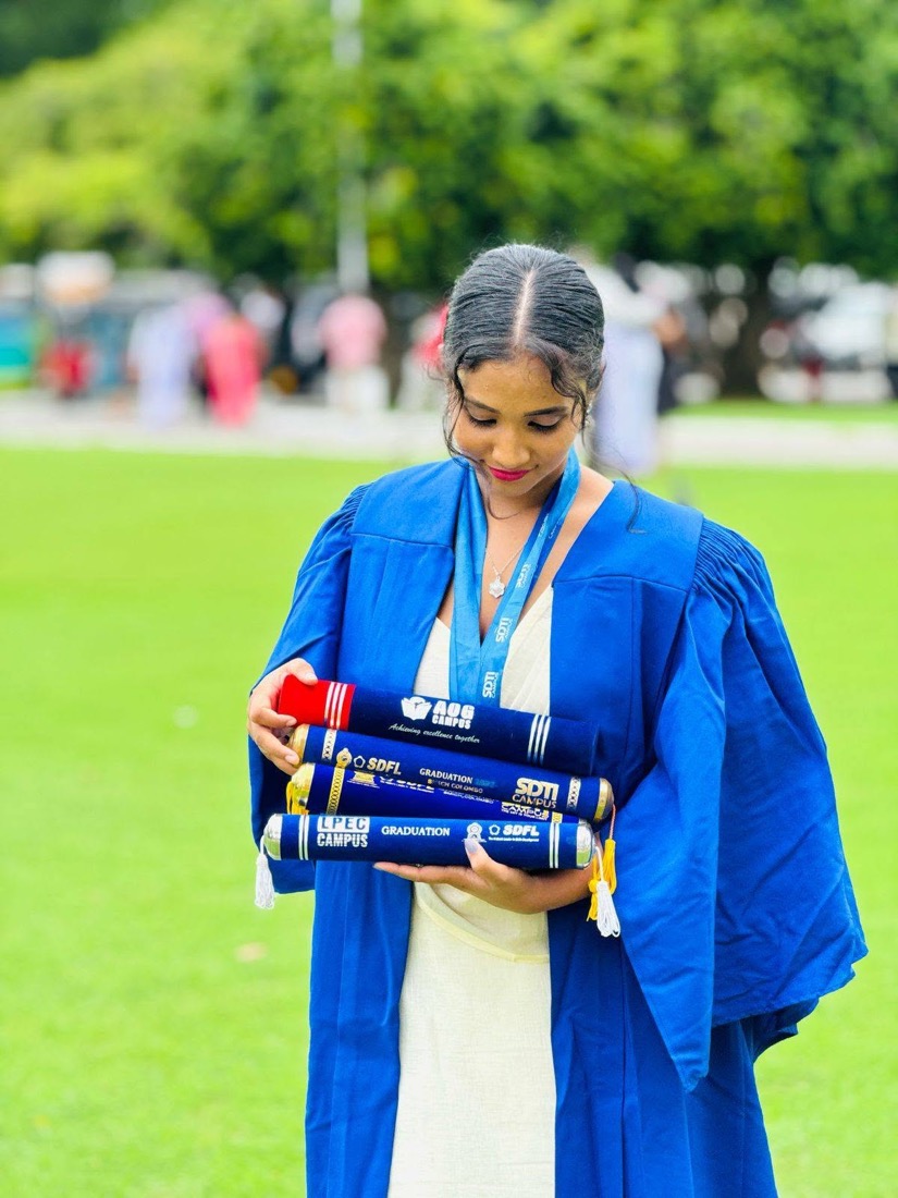 Thaara on her graduation day